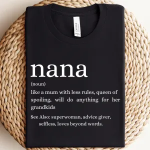 Modern NANA Definition T-Shirt Grandparent Clothing - grandma outfits sale