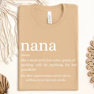 Modern NANA Definition T-Shirt Grandparent Clothing - grandma outfits sale