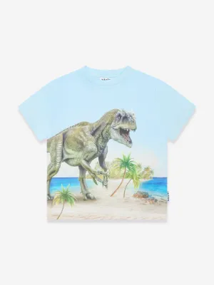 Molo Boys Strand Dinosaurier Druck T-Shirt in Blau