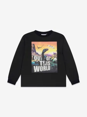 Molo Boys Strange World Langarm-T-Shirt in Schwarz
