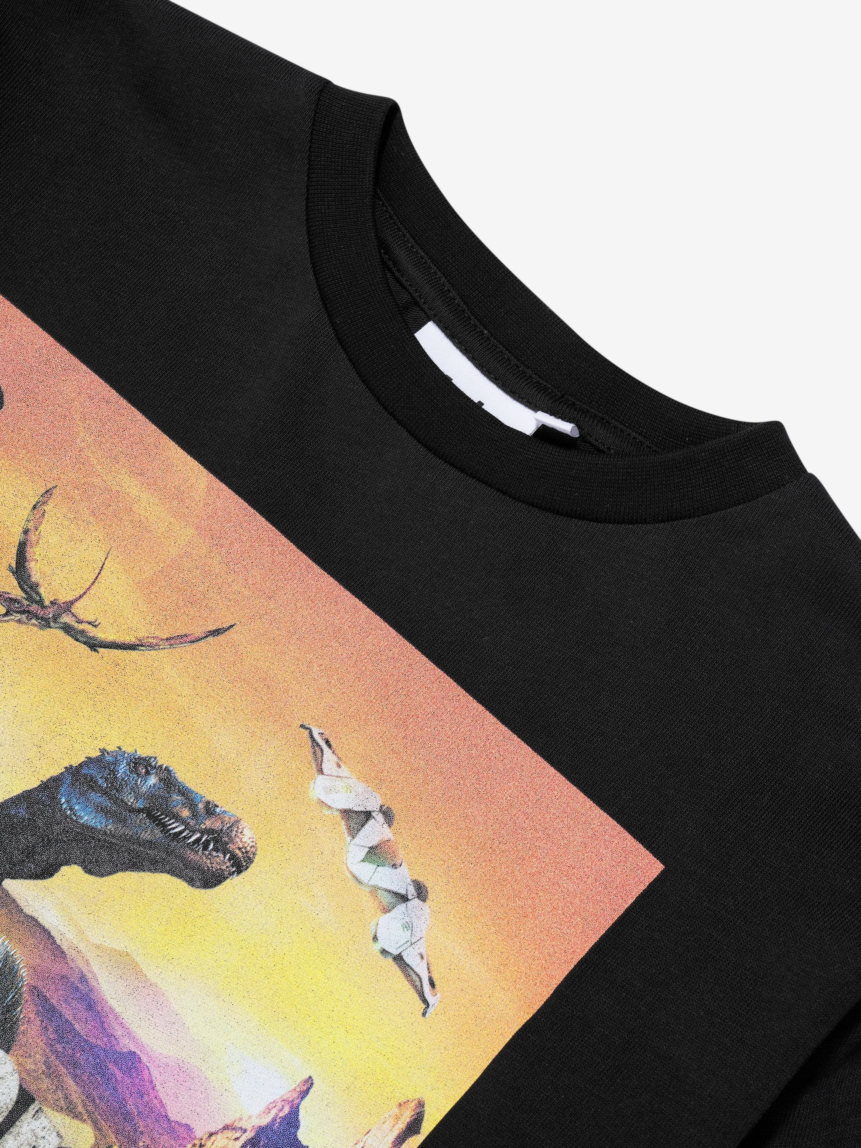 Molo Boys Strange World Langarm-T-Shirt in Schwarz