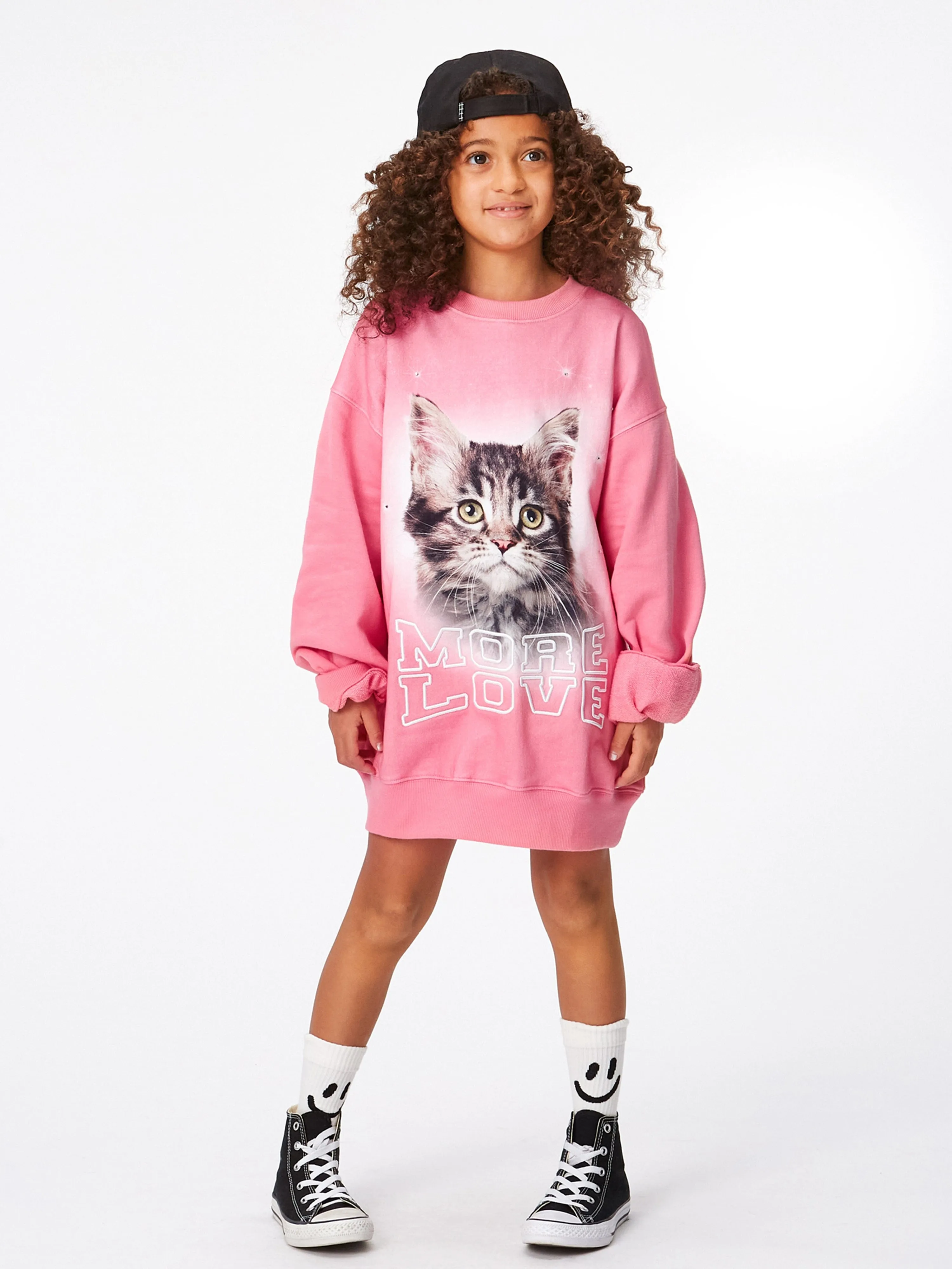 Molo Girls Sei Glücklich Sweatshirt in Rosa