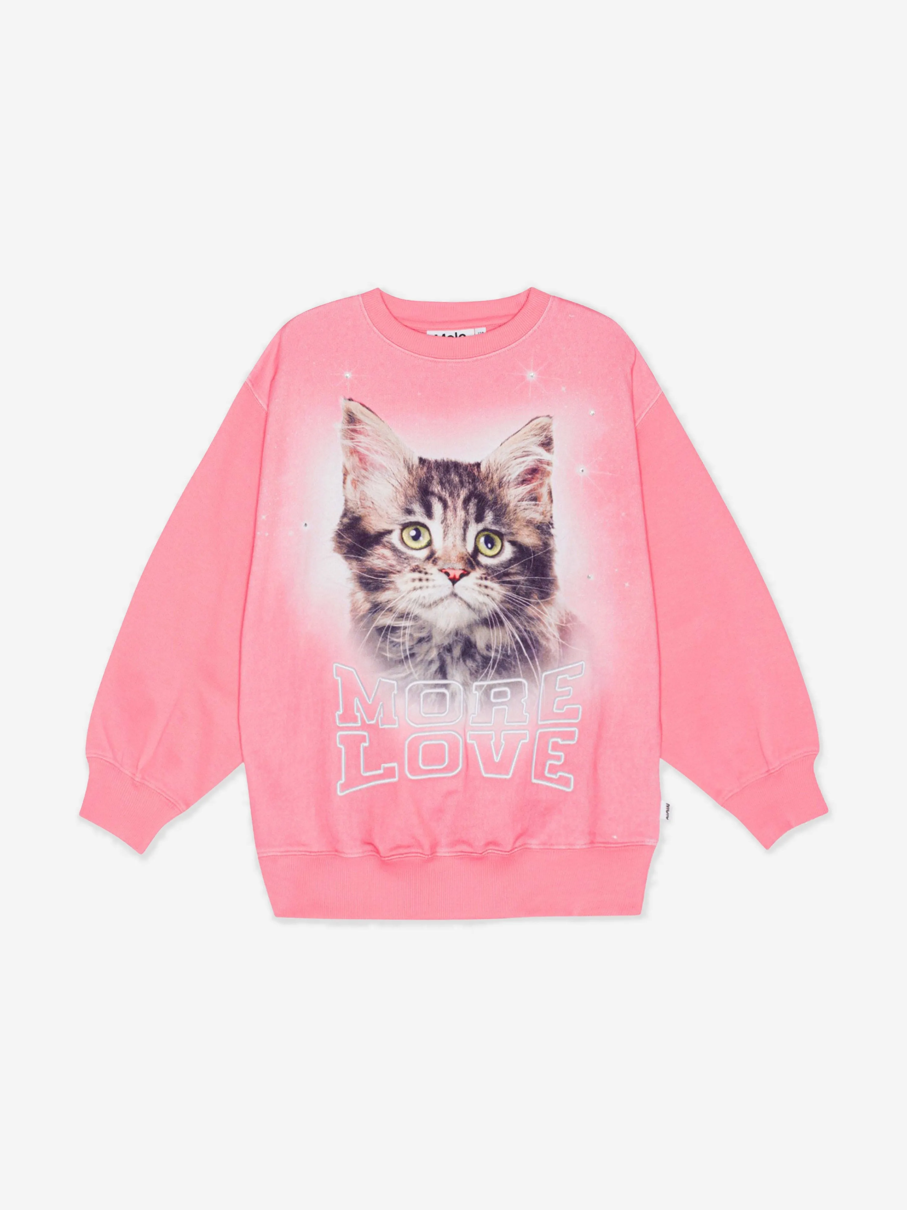 Molo Girls Sei Glücklich Sweatshirt in Rosa