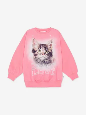Molo Girls Sei Glücklich Sweatshirt in Rosa