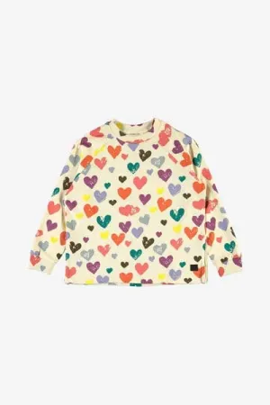 Molo Mädchenpullover - Baumwoll-Mary-Herz-Print-Pullover