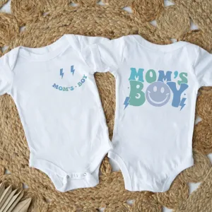 Mom's Boy White Baby Vest cheap baby clothes online