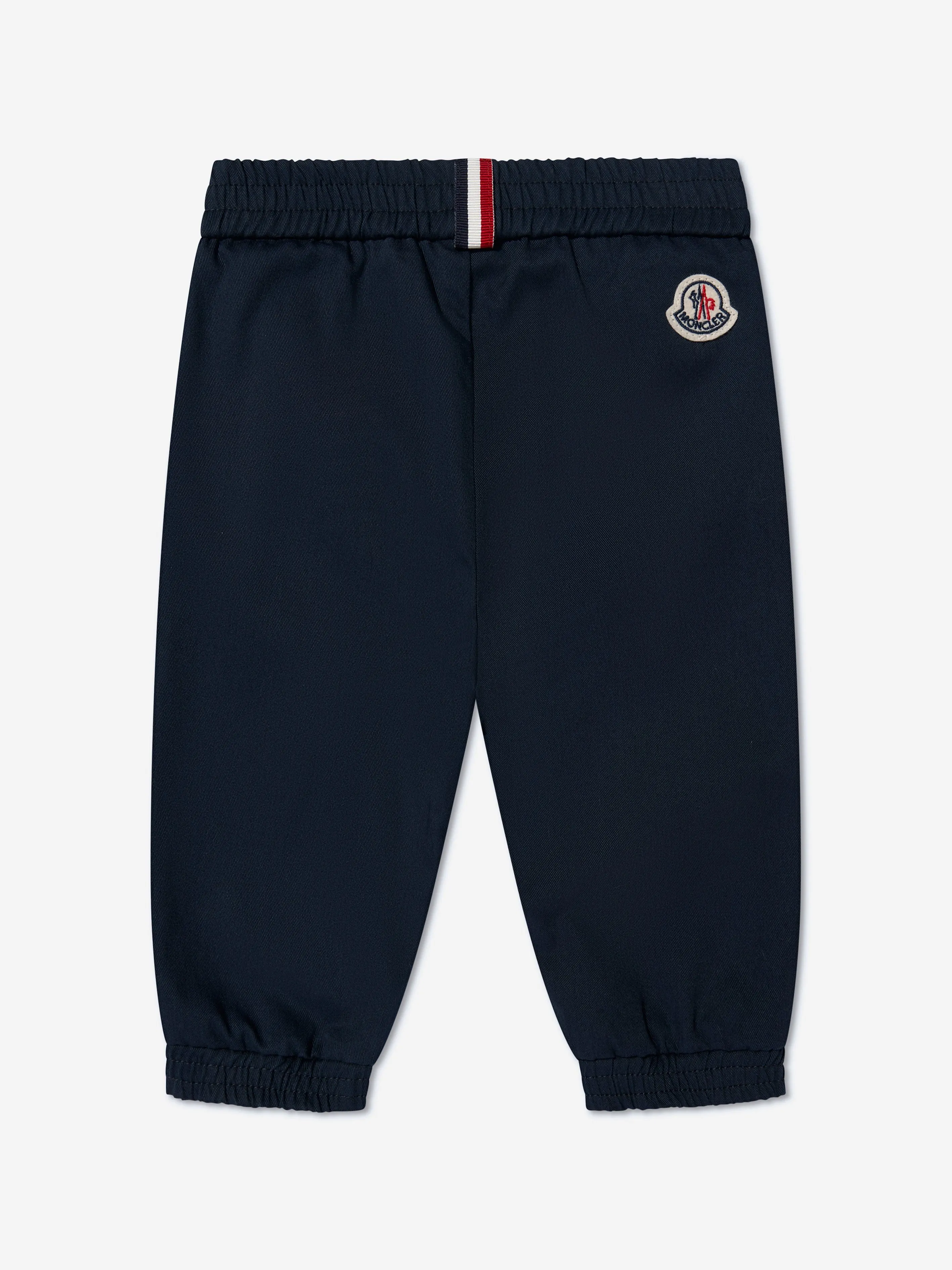 Moncler Enfant Baby Jungen Logo Joggerhose in Marineblau