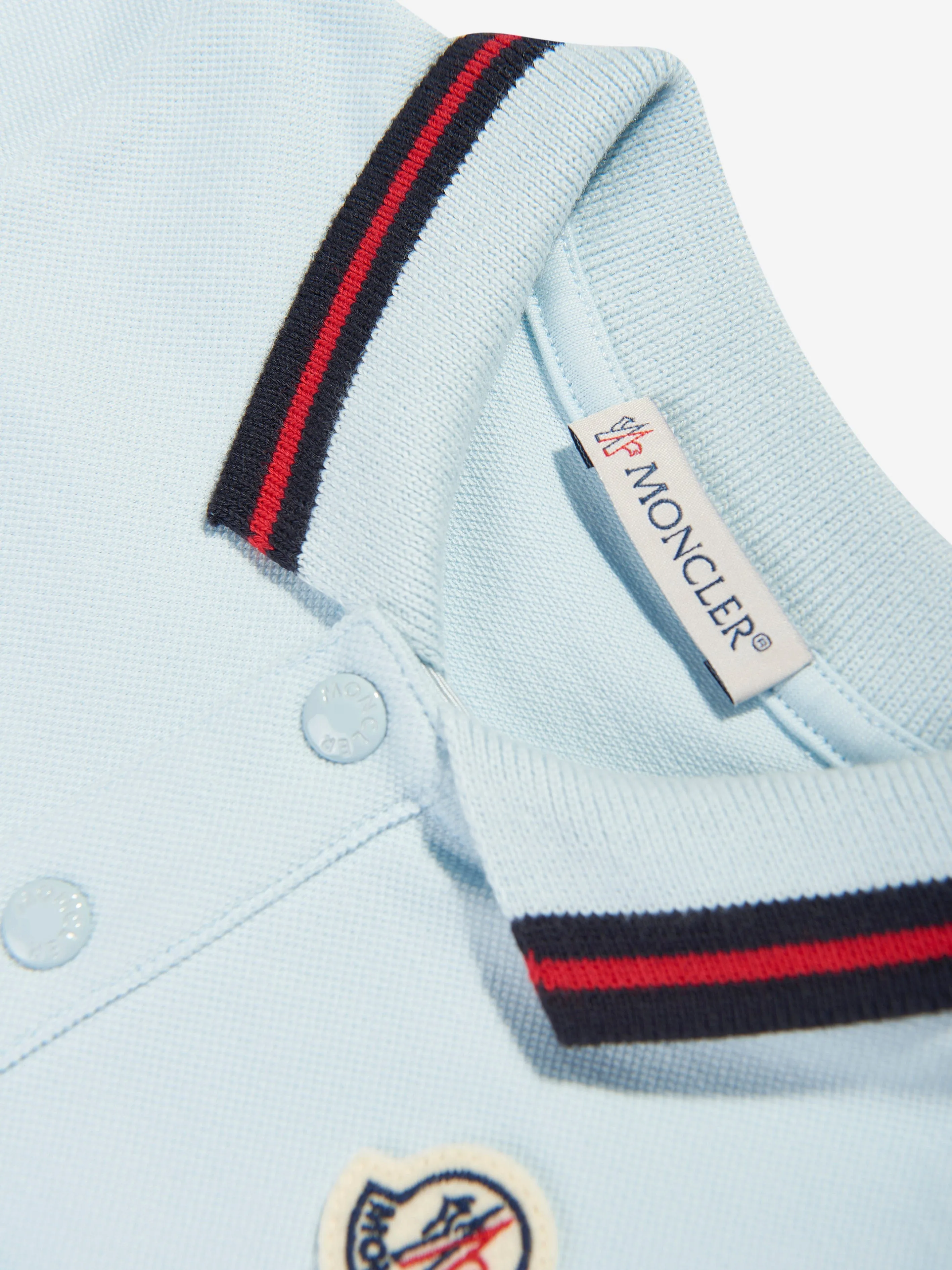 Moncler Enfant Baby Boys Logo Polo-Shirt in Blau