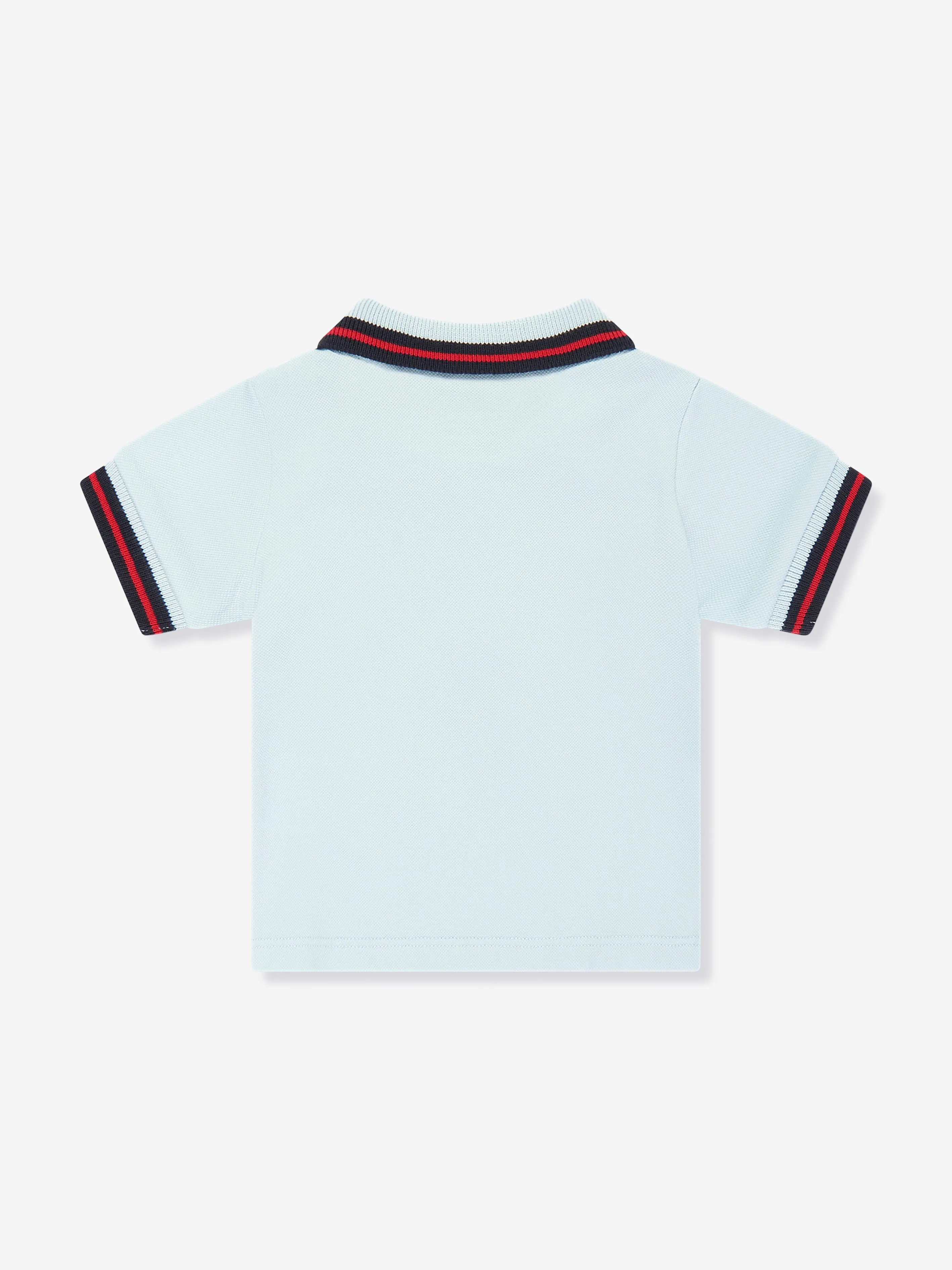 Moncler Enfant Baby Boys Logo Polo-Shirt in Blau
