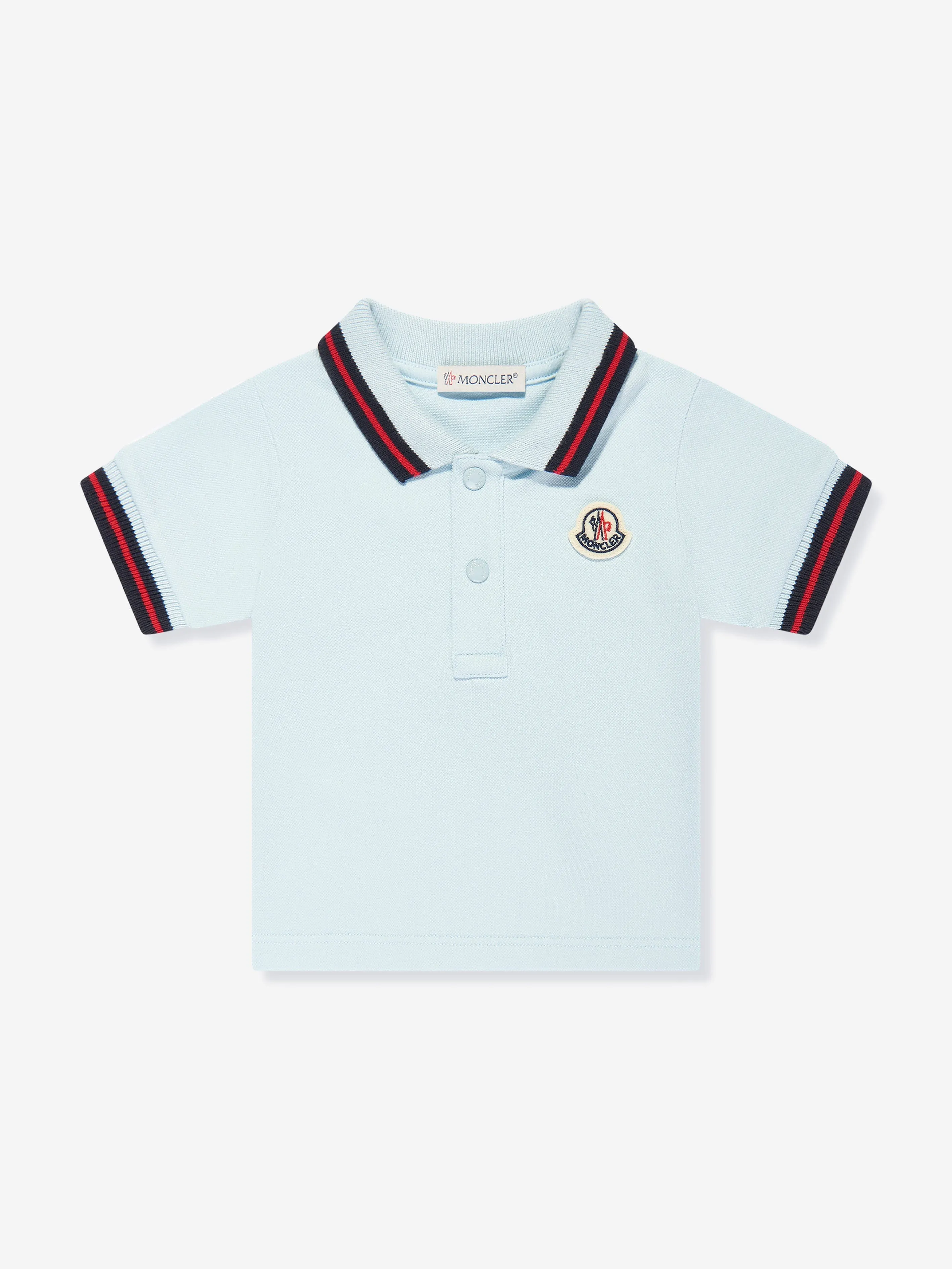 Moncler Enfant Baby Boys Logo Polo-Shirt in Blau