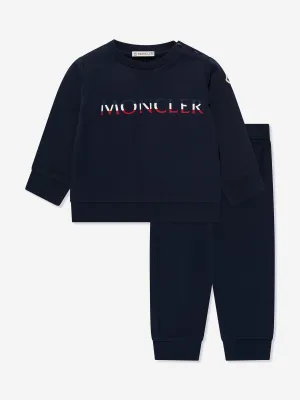 Moncler Enfant Baby Boys Logo-Trainingsanzug in Marineblau