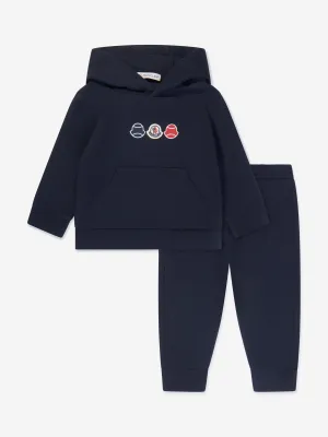 Moncler Enfant Baby Boys Logo-Trainingsanzug in Marineblau