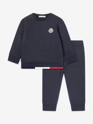 Moncler Enfant Baby Boys Logo-Trainingsanzug in Marineblau