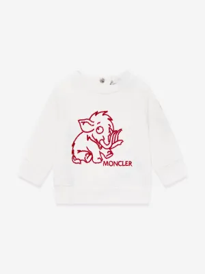 Moncler Enfant Sweatshirt für Babyjungen in Weiß