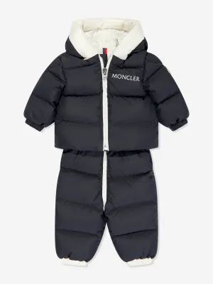 Moncler Enfant Baby Daunengefütterte Xola Jacke in Marine
