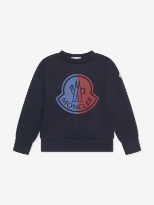 Moncler Enfant Jungen Branded Sweatshirt in Marineblau