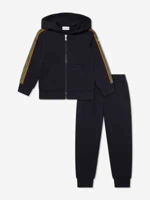 Moncler Enfant Jungen Branded Tracksuit in Marineblau