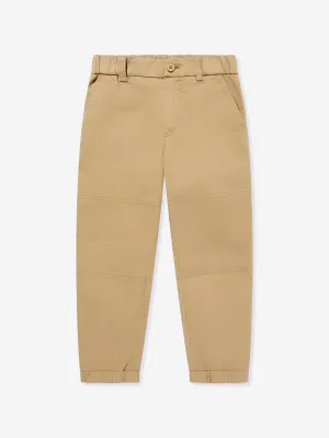 Moncler Enfant Baumwollhose für Jungen in Beige