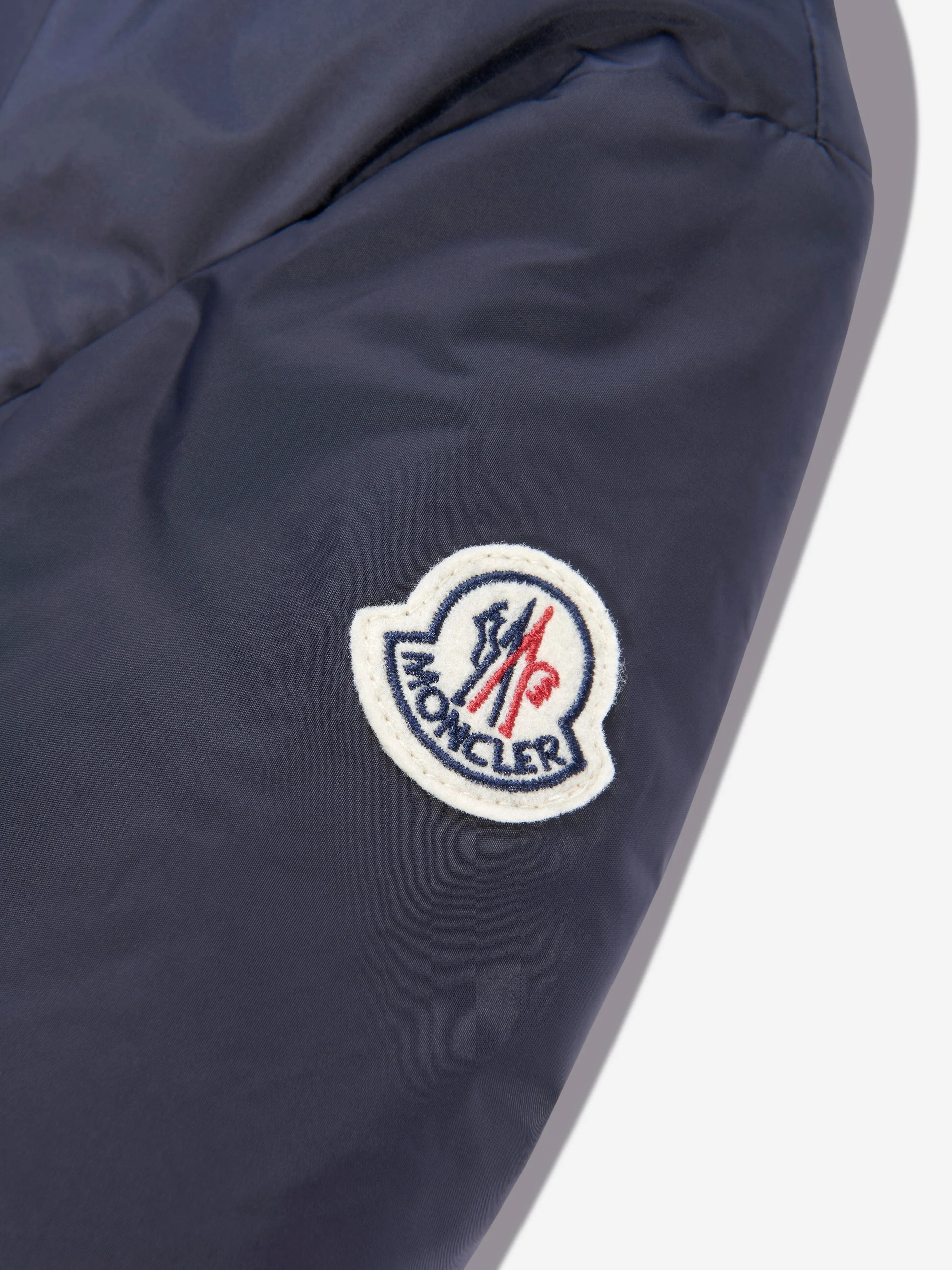 Moncler Enfant Jungen Daunen Iruwa Long Parka Mantel in Marine