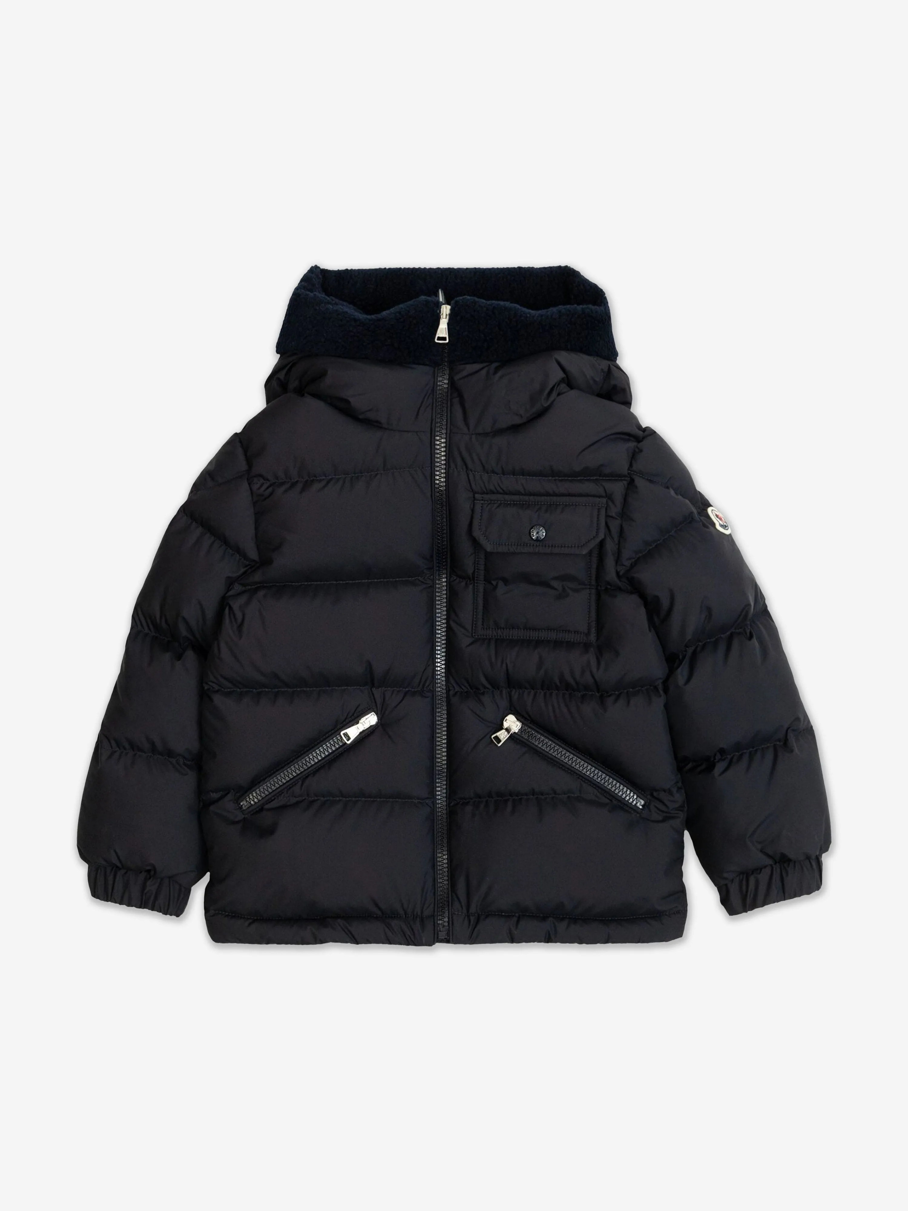 Moncler Enfant Jungen Daunengefütterte Abner Jacke in Marineblau
