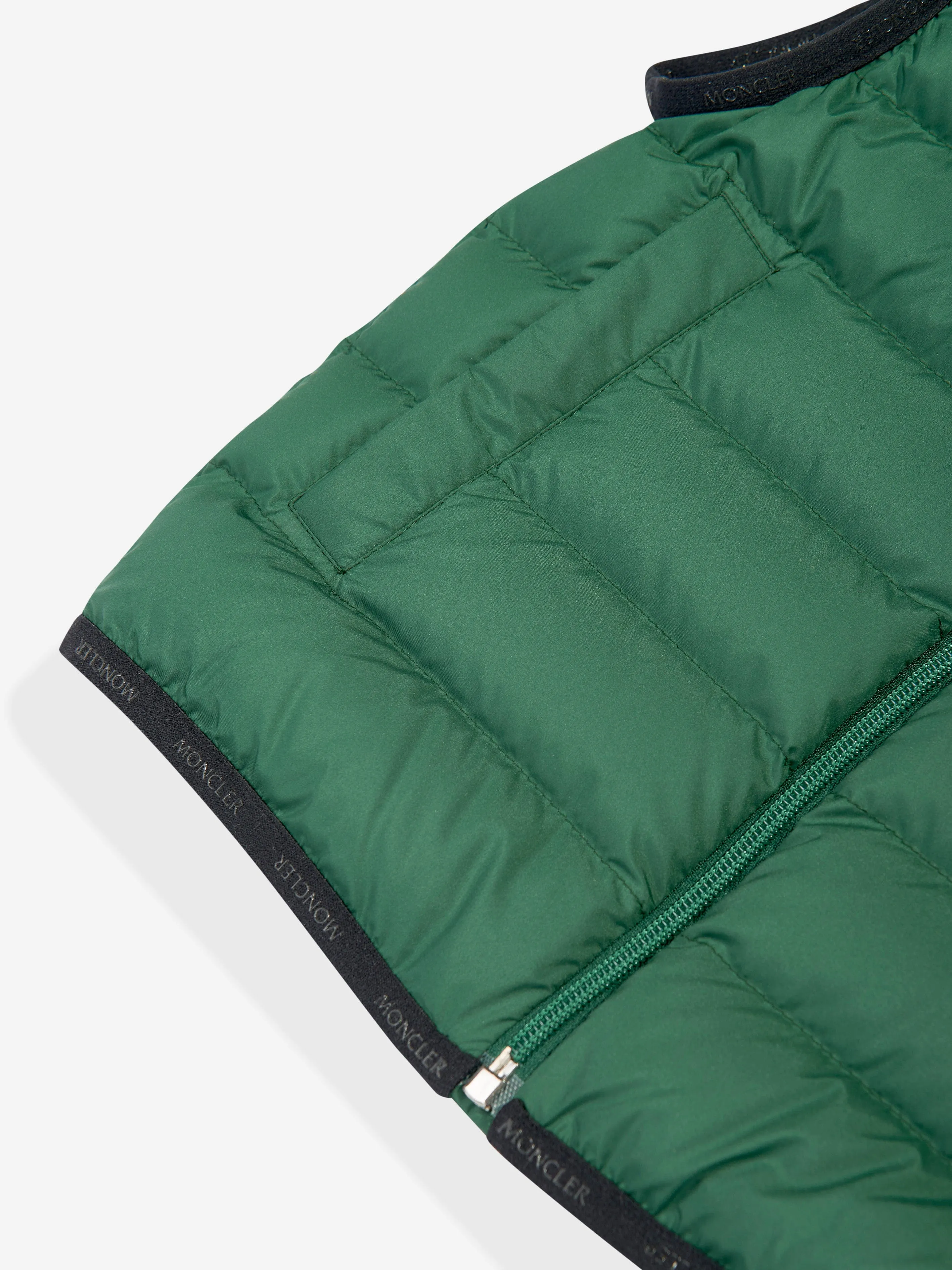 Moncler Enfant Jungen Daunengefütterte Contrin Weste in Grün
