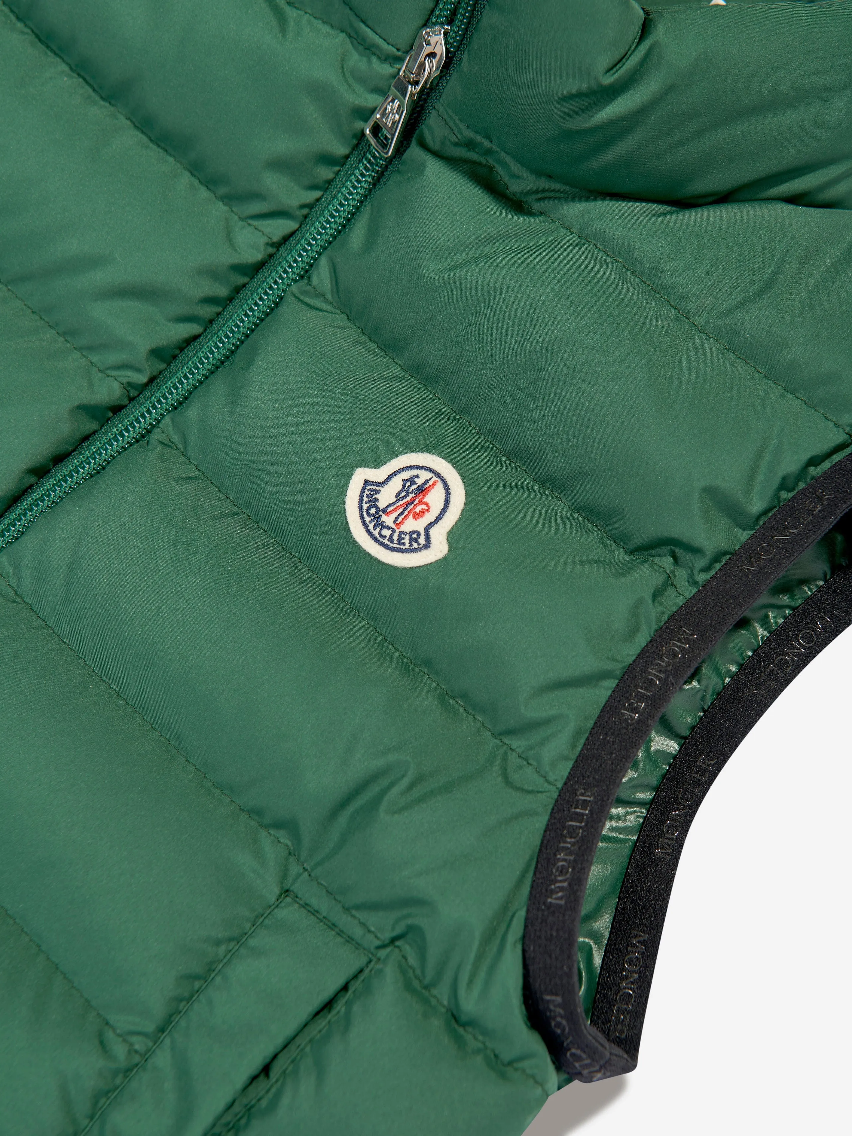 Moncler Enfant Jungen Daunengefütterte Contrin Weste in Grün