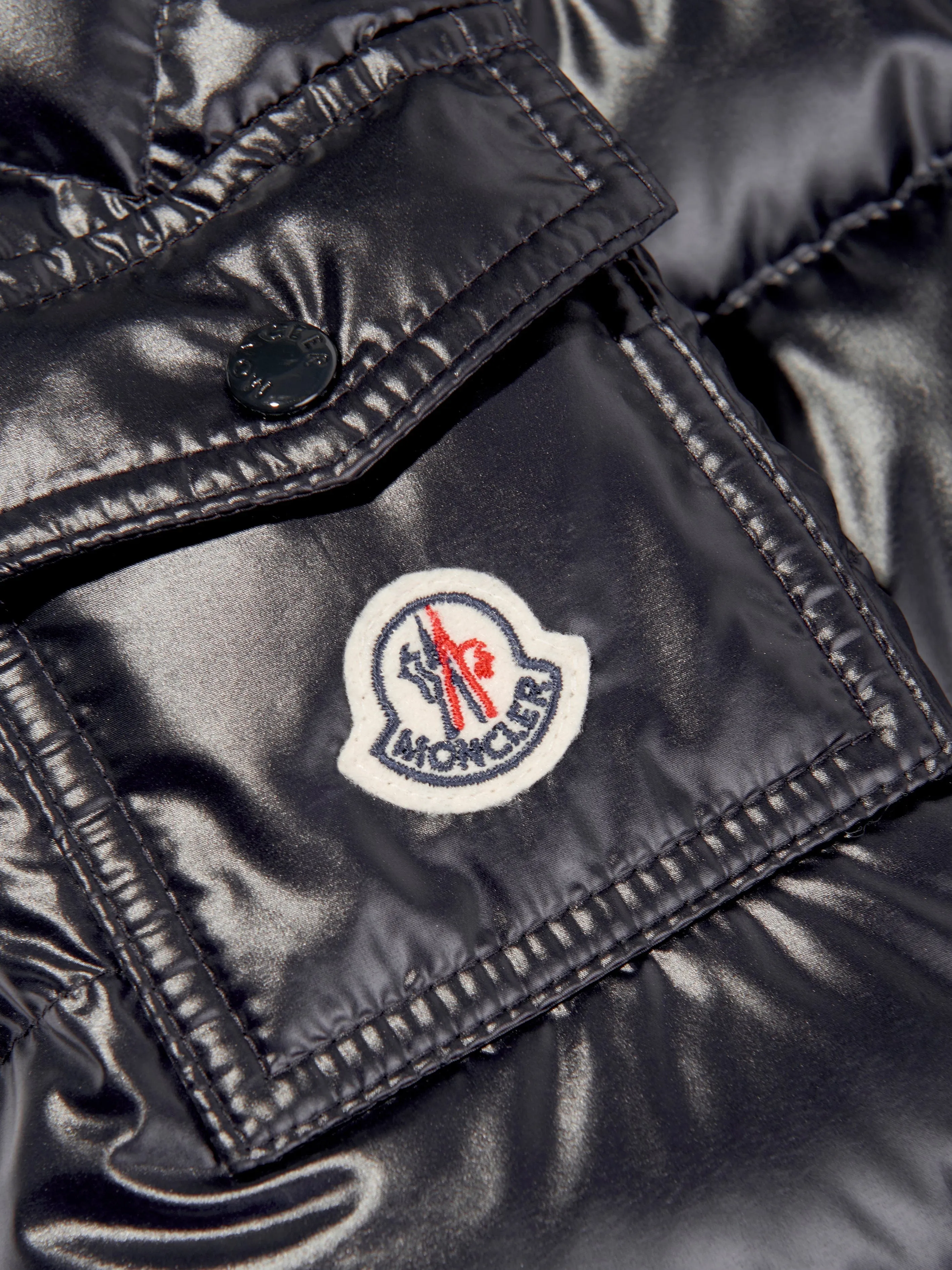 Moncler Enfant Jungen Daunengefütterte Ganzorig Jacke in Marine