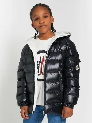 Moncler Enfant Jungen Daunengefütterte Ganzorig Jacke in Marine