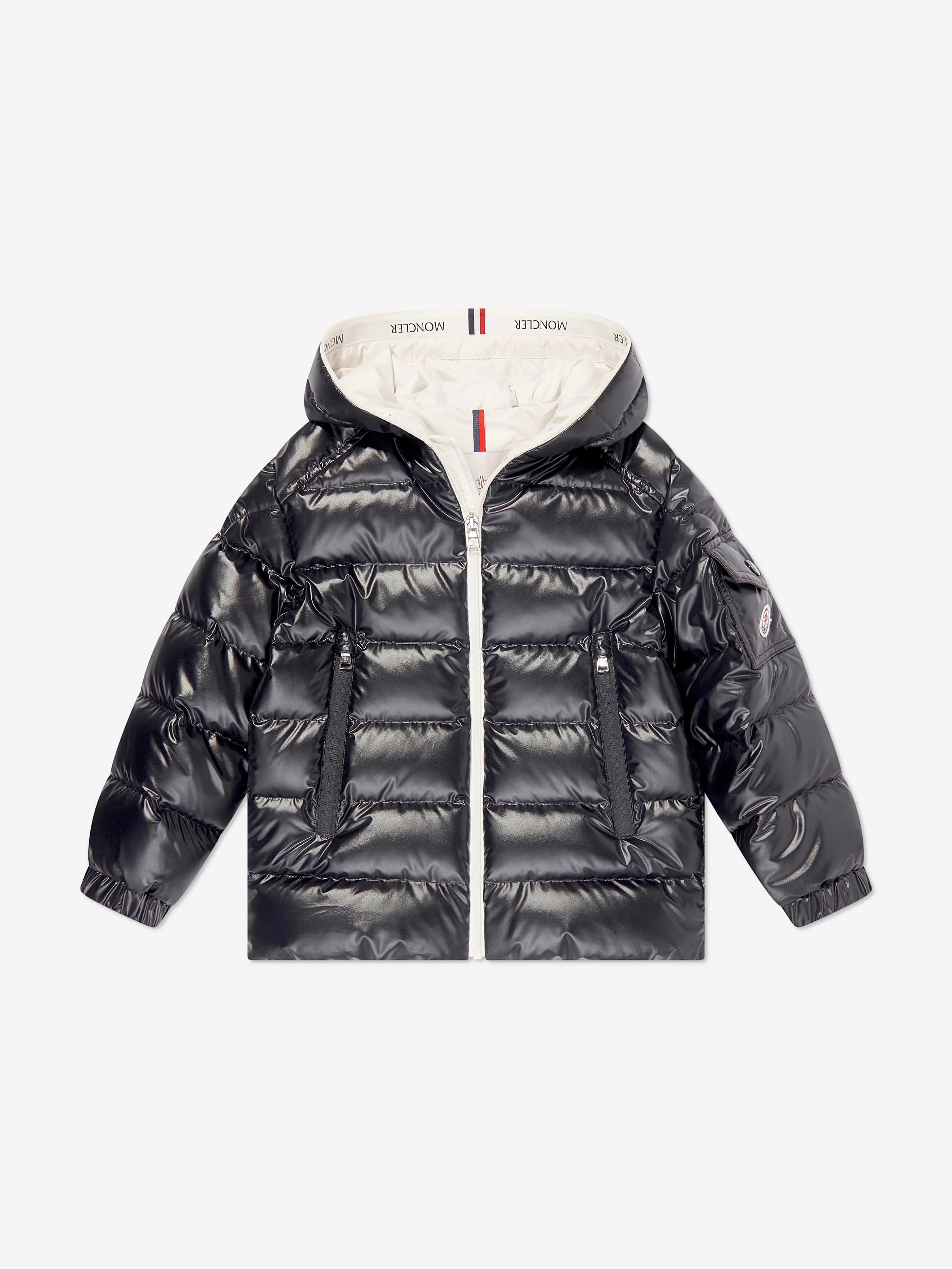 Moncler Enfant Jungen Daunengefütterte Ganzorig Jacke in Marine