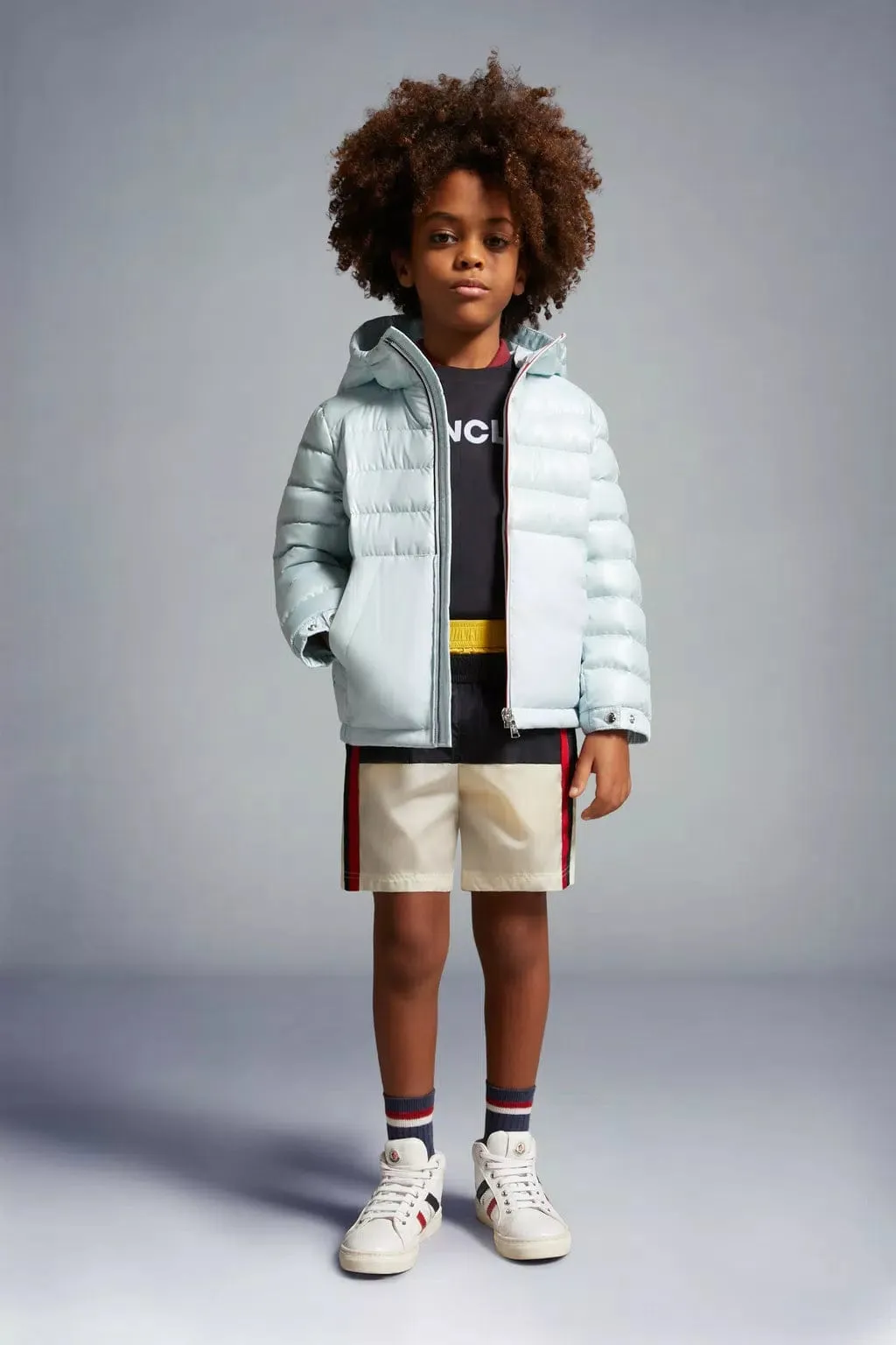 Moncler Enfant Jungen Daunengefütterte Masserau Jacke in Blau