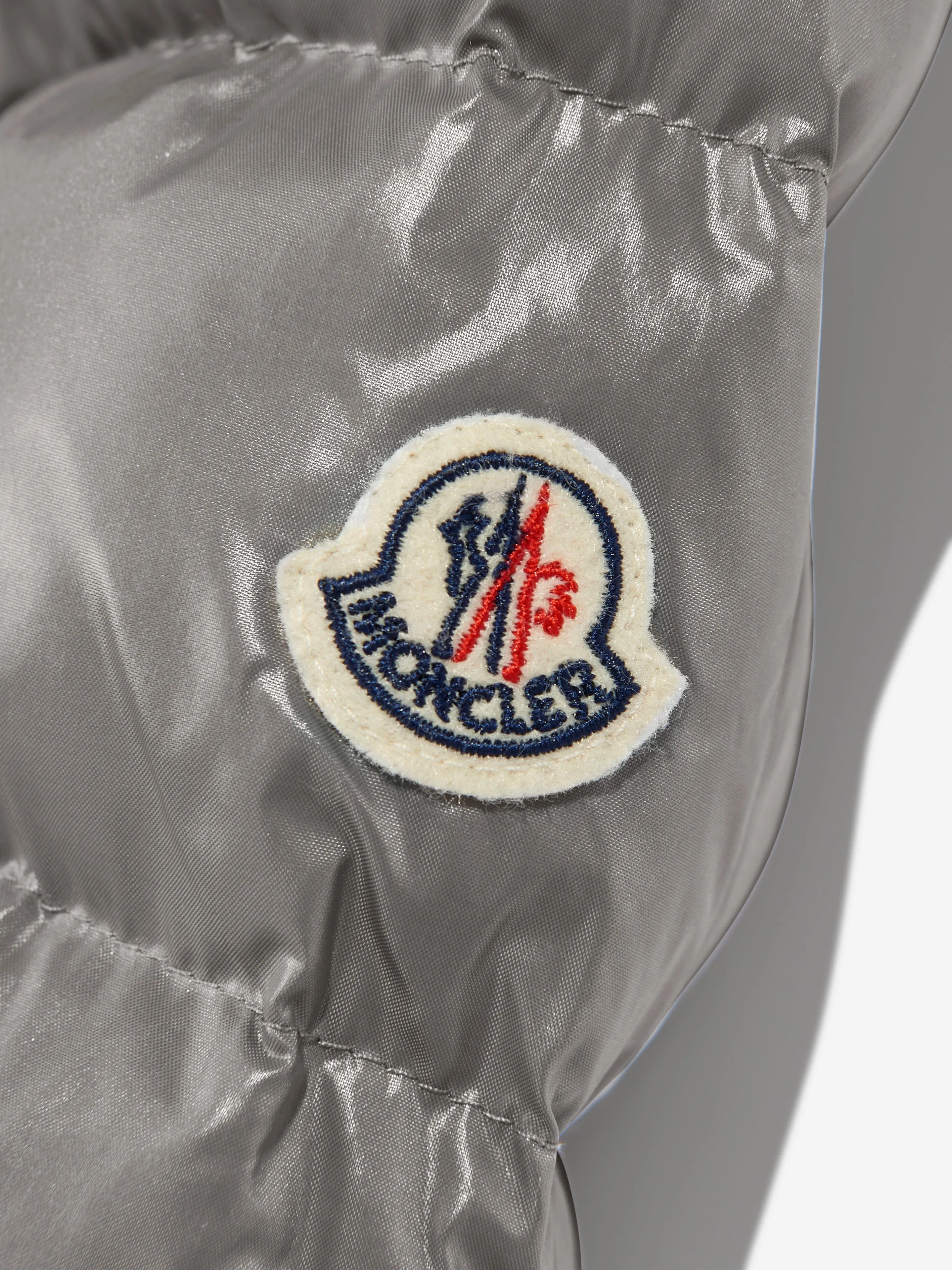 Moncler Enfant Jungen Daunengefütterte Neue Aubert Jacke in Grau