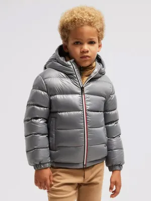 Moncler Enfant Jungen Daunengefütterte Neue Aubert Jacke in Grau