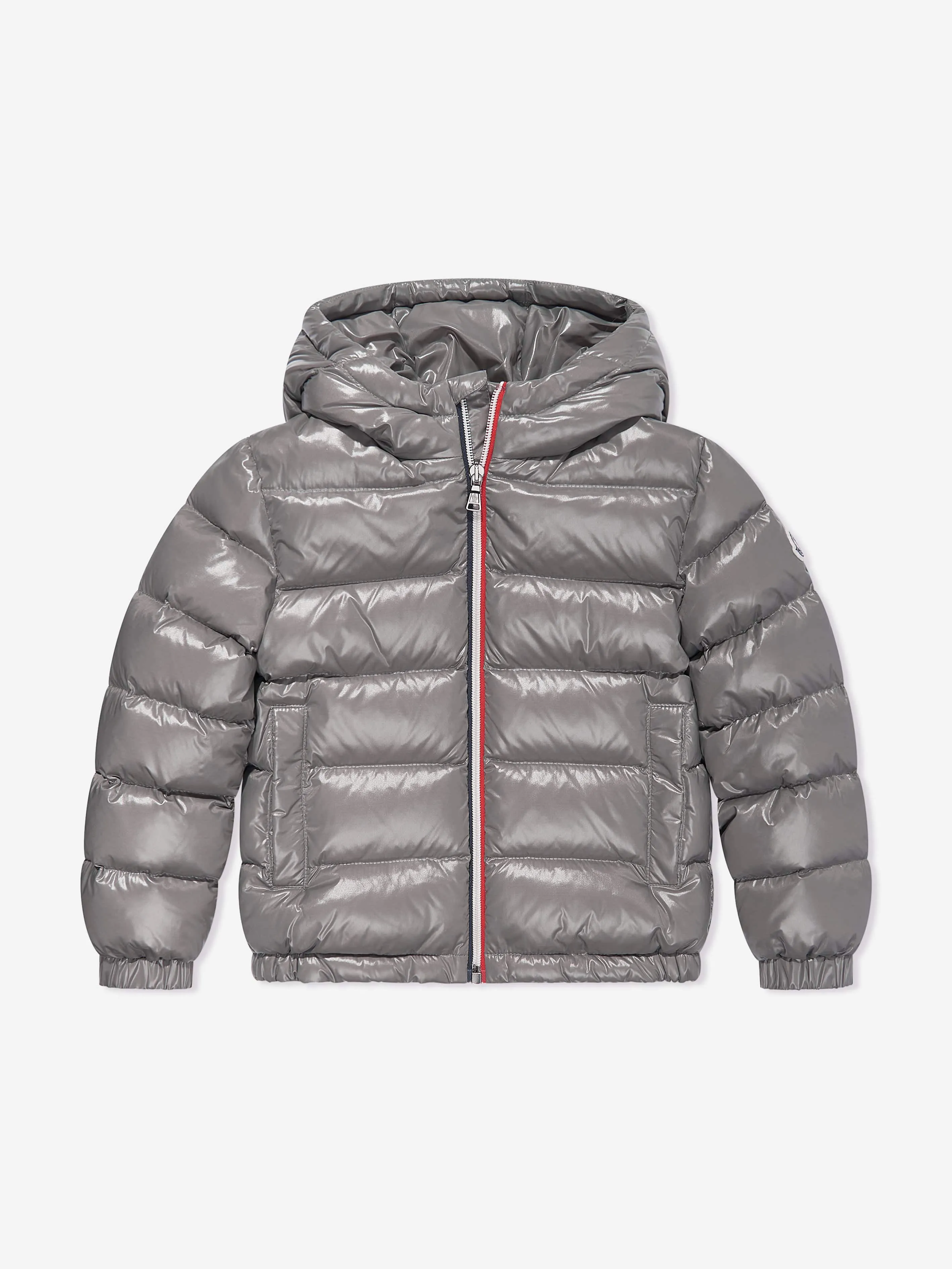 Moncler Enfant Jungen Daunengefütterte Neue Aubert Jacke in Grau