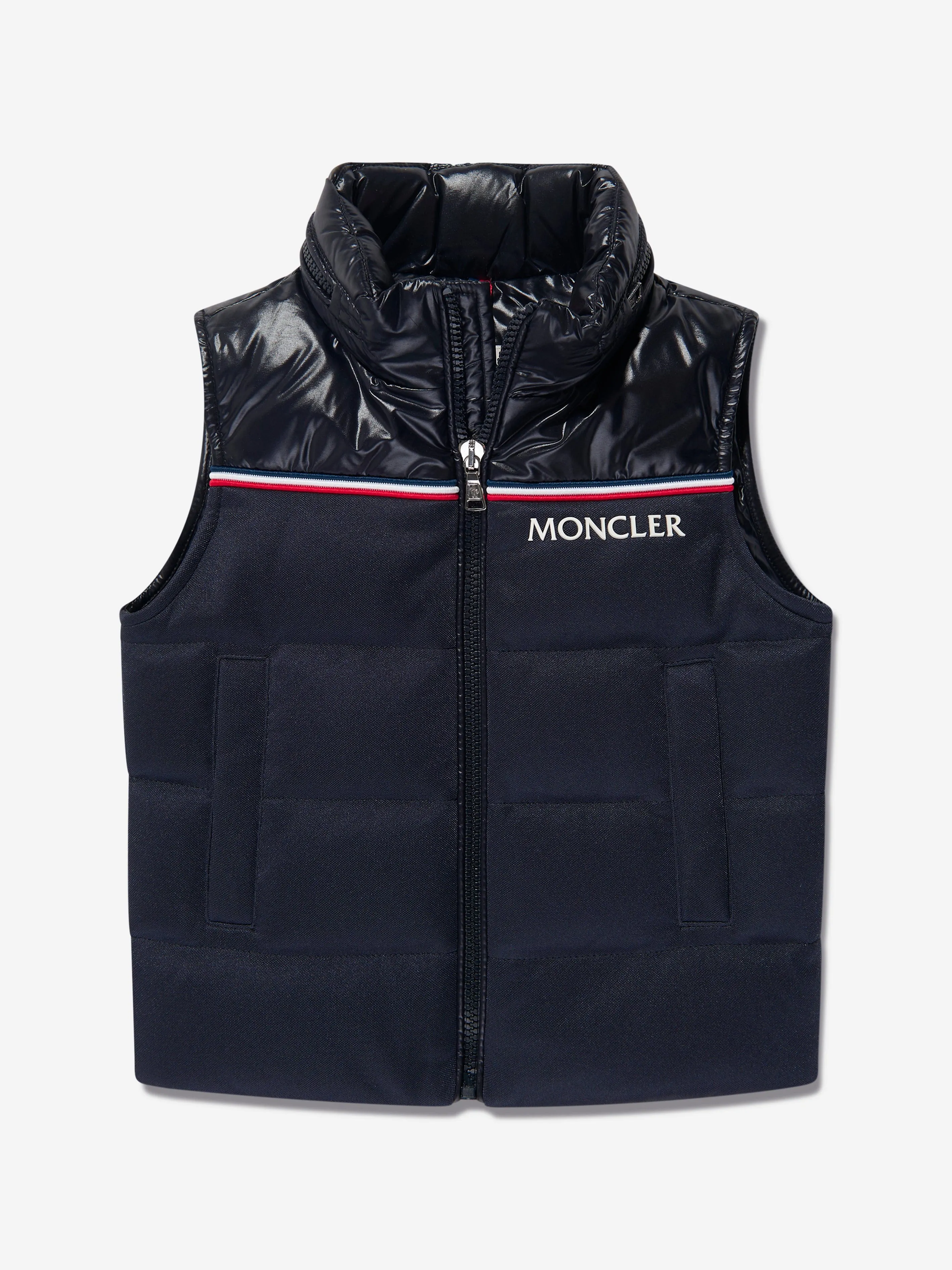 Moncler Enfant Jungen Daunengefütterte Peter Gilet in Marine