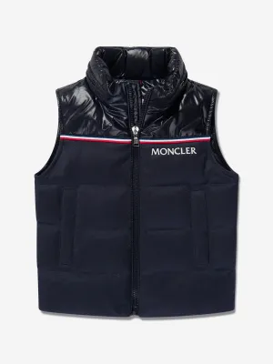 Moncler Enfant Jungen Daunengefütterte Peter Gilet in Marine