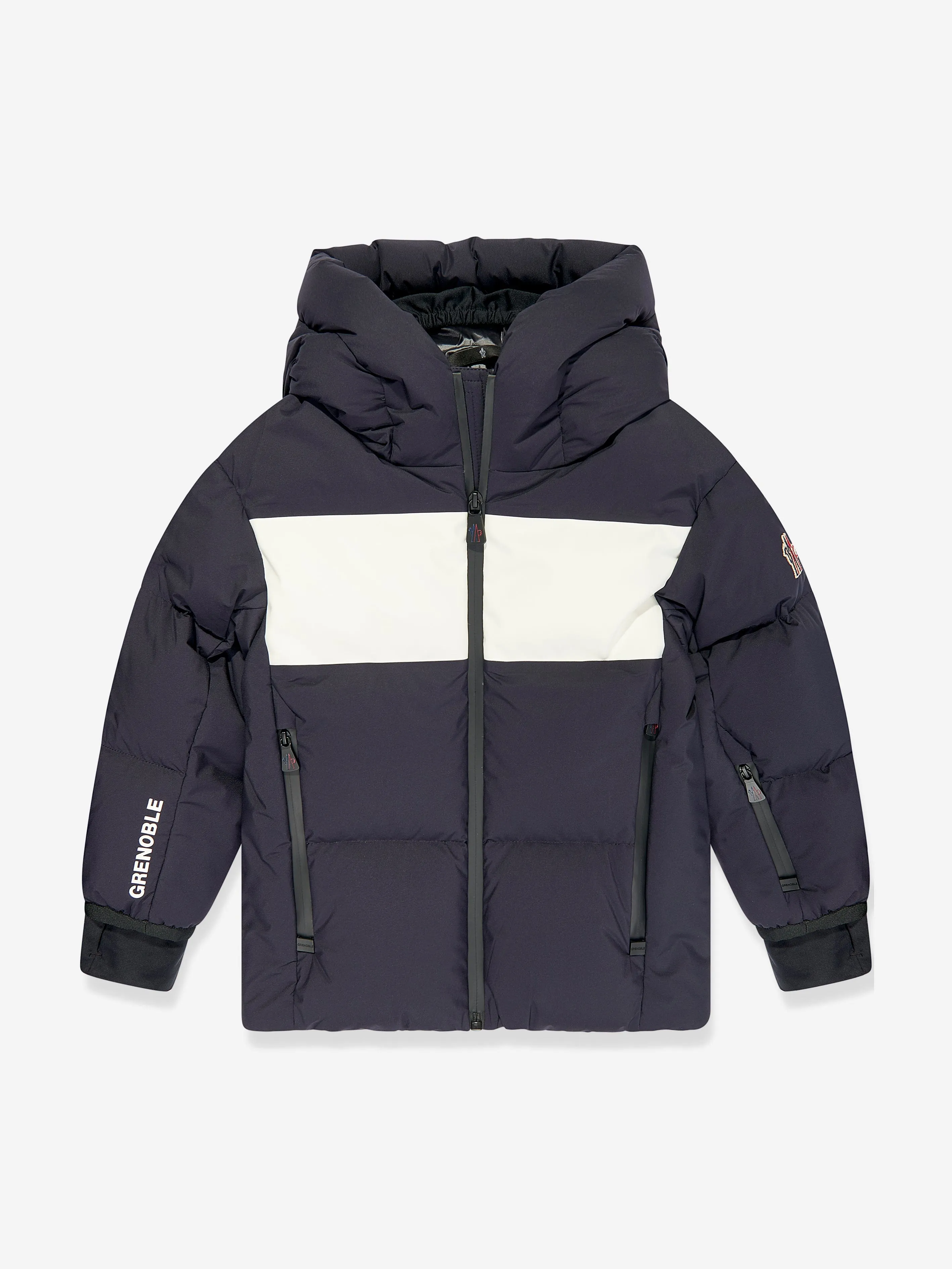Moncler Enfant Jungen Grenoble Daunengefütterte Zinal Jacke in Marine