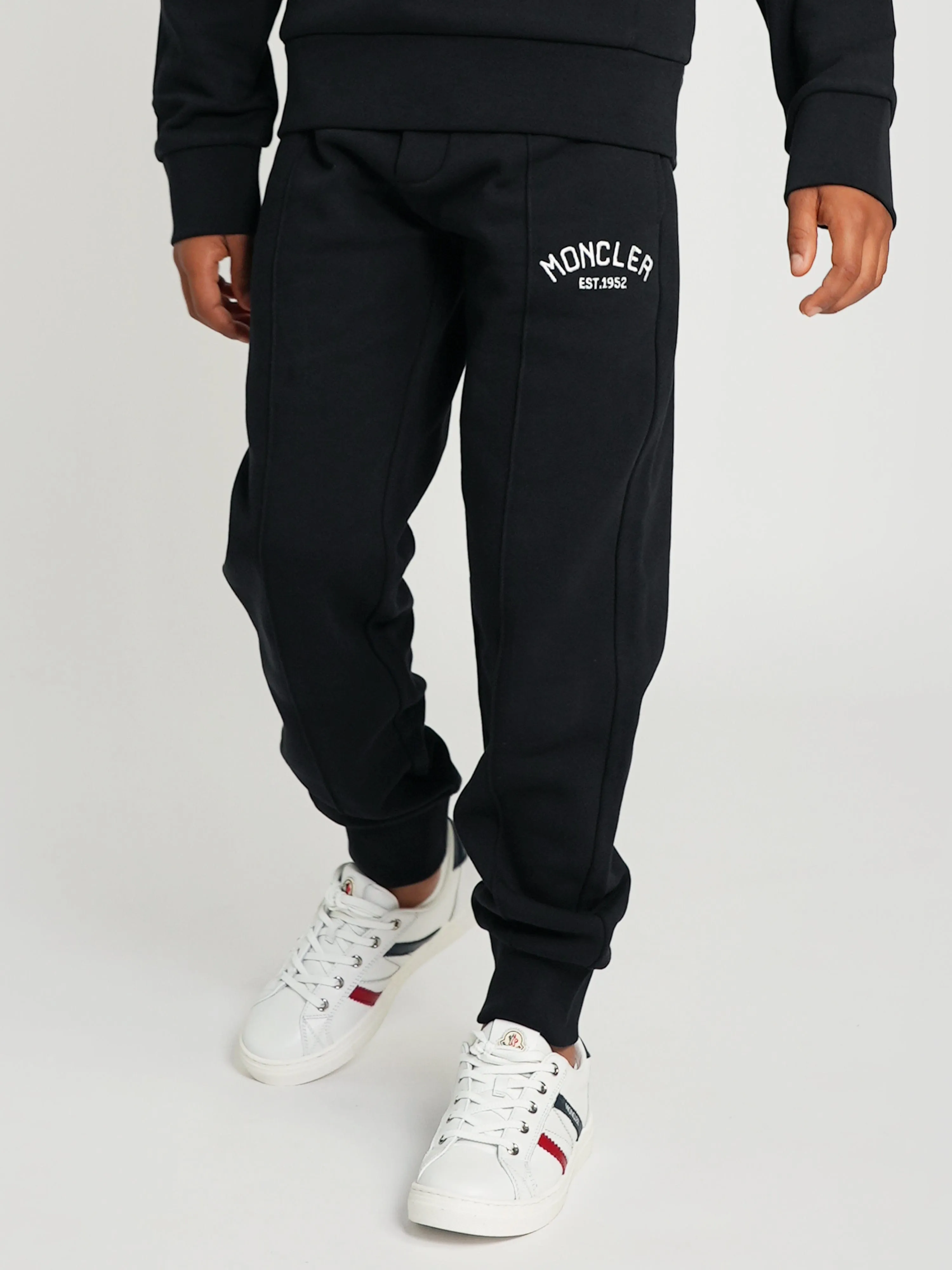 Moncler Enfant Jogginghose mit Logo für Jungen in Schwarz