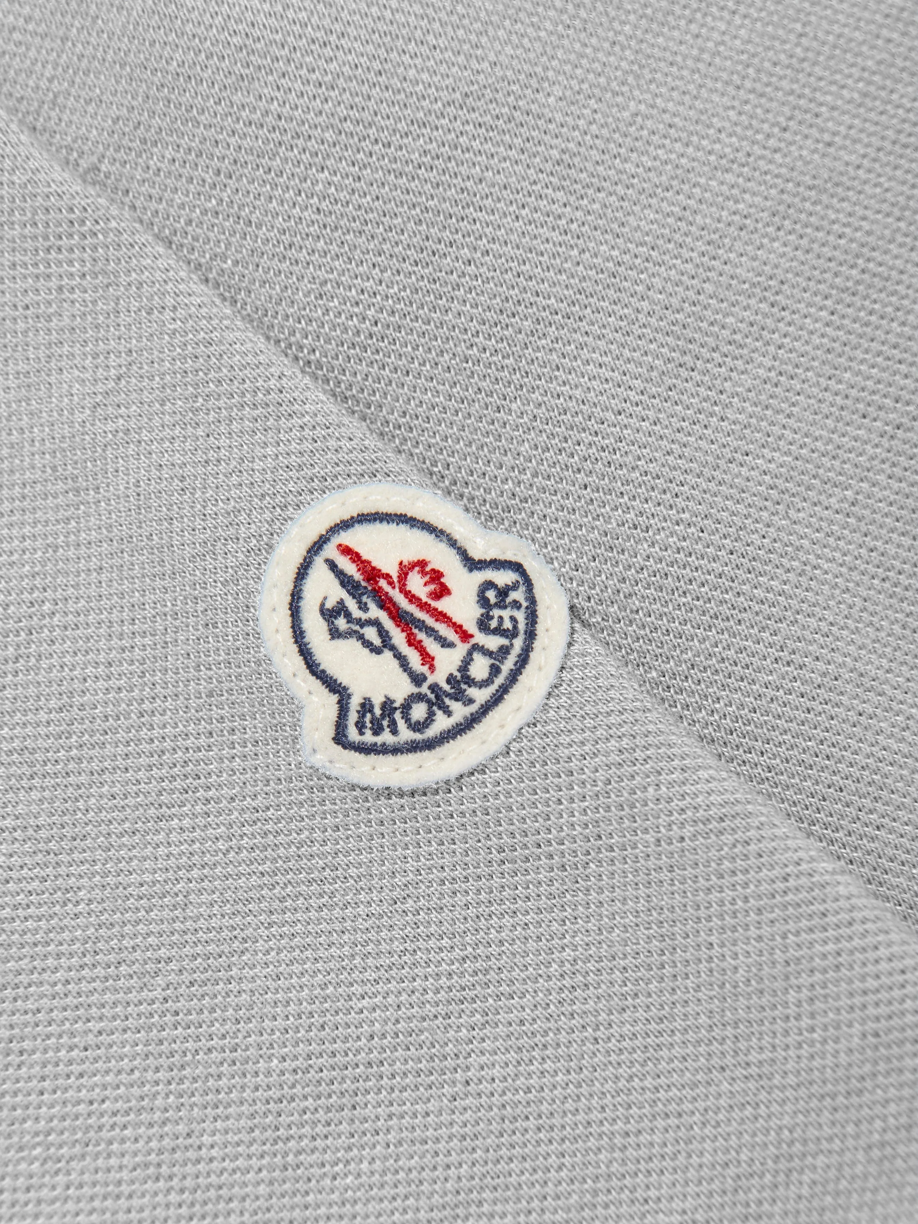 Moncler Enfant Jungen Logo Polo-Shirt in Grau