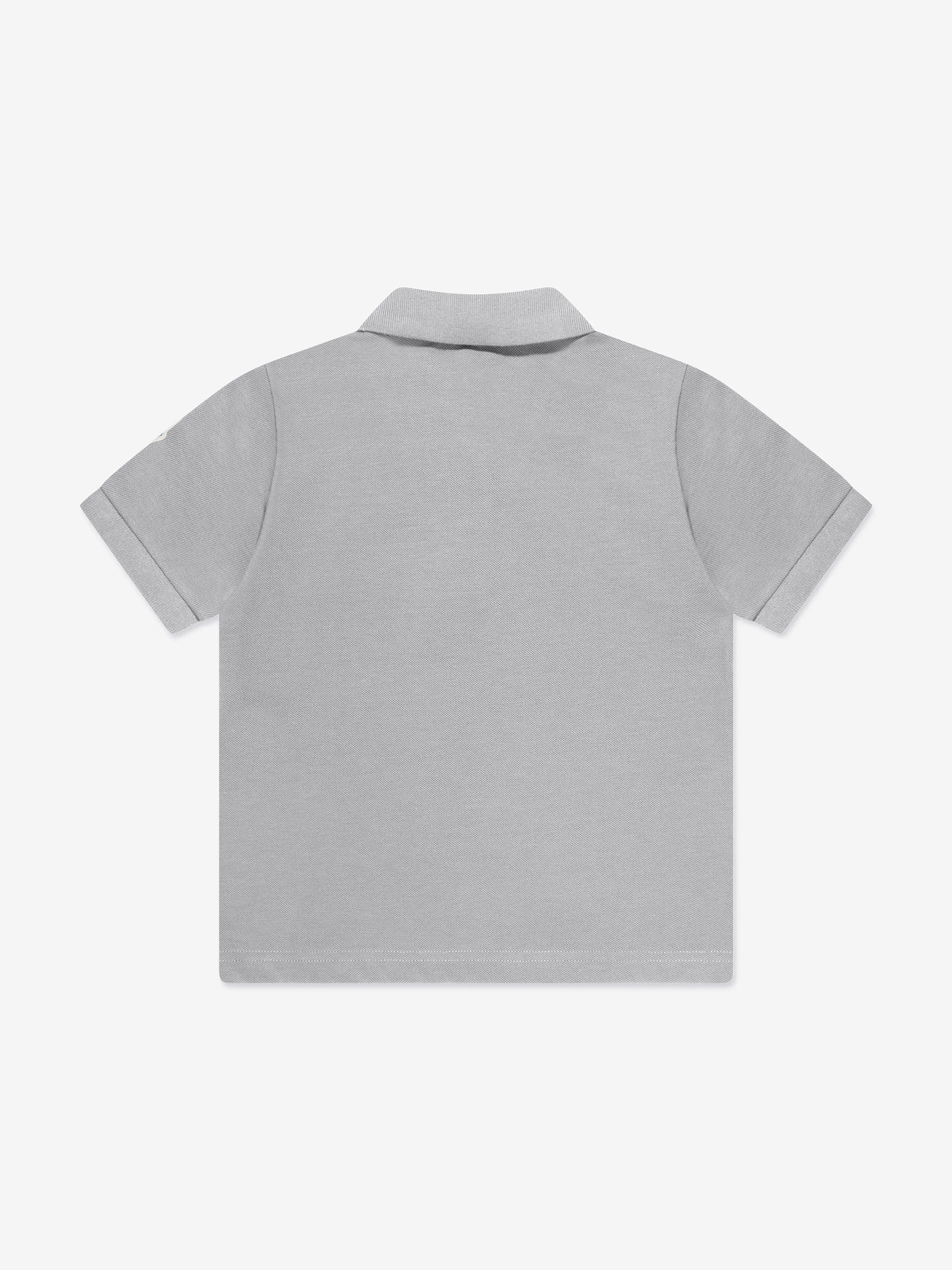Moncler Enfant Jungen Logo Polo-Shirt in Grau
