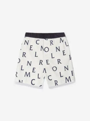 Moncler Enfant Jungen Logo Print Shorts