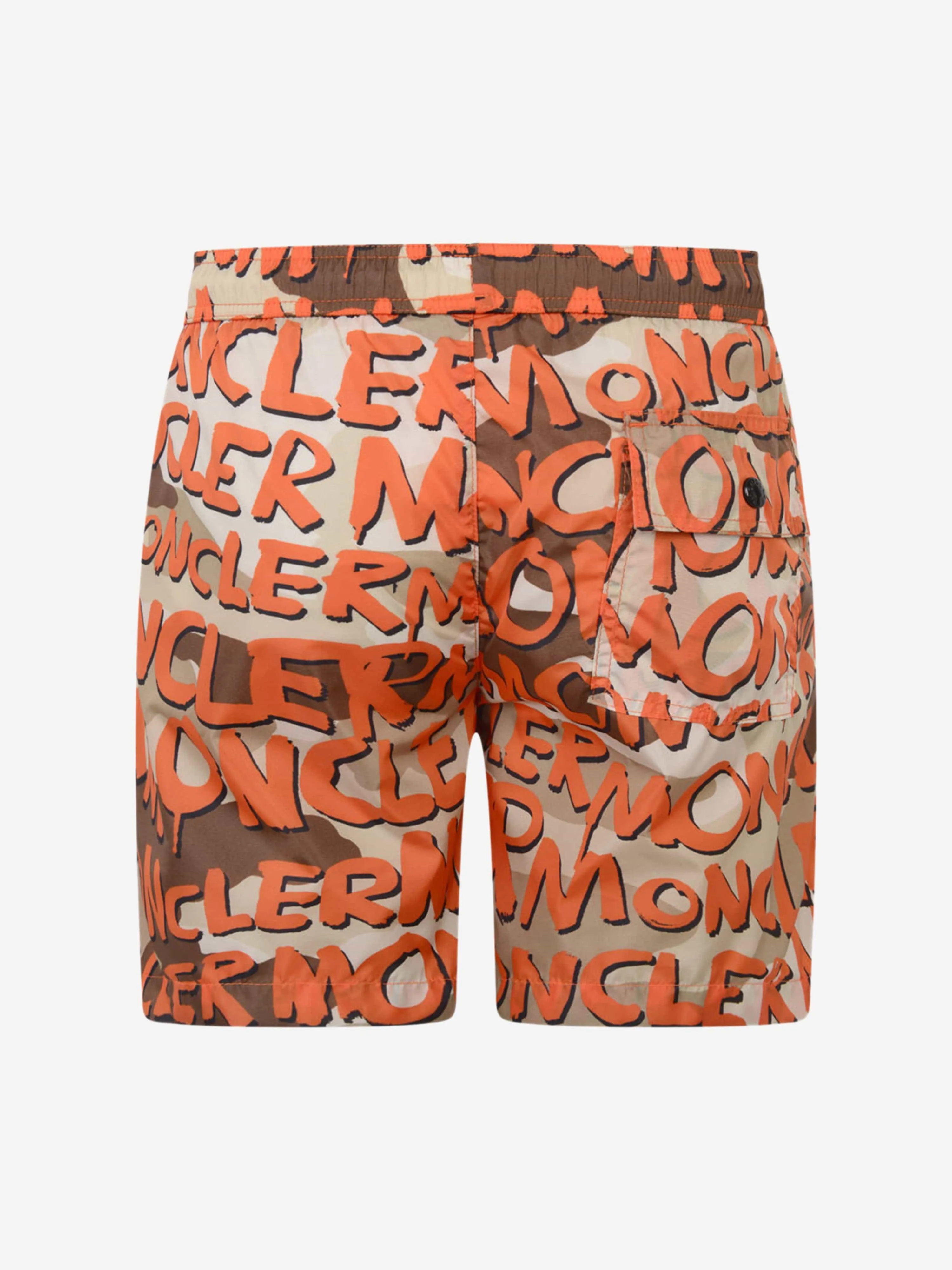 Moncler Enfant Jungen Logo Print Badeshorts