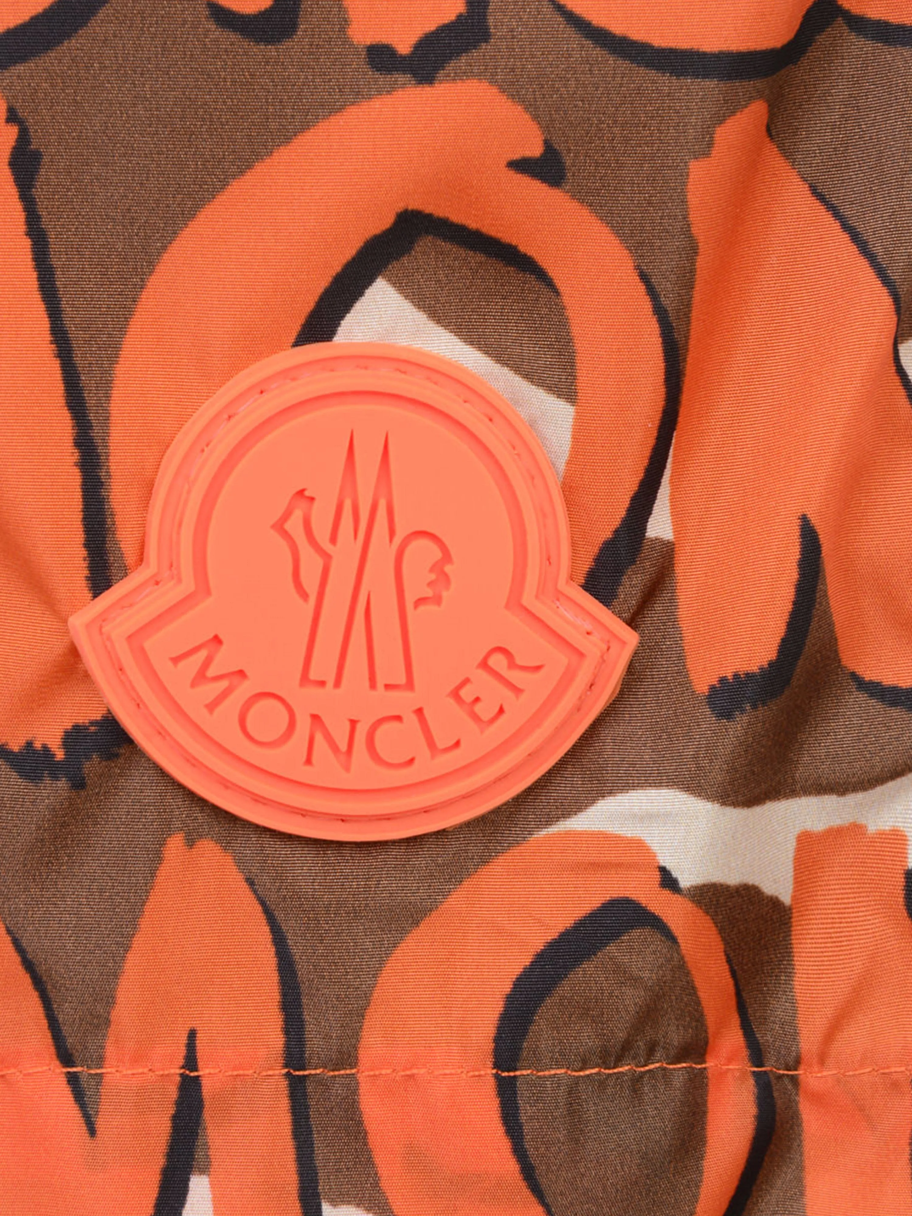 Moncler Enfant Jungen Logo Print Badeshorts