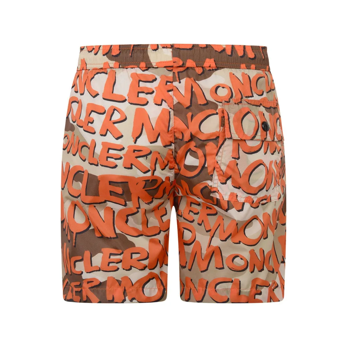 Moncler Enfant Jungen Logo Print Badeshorts