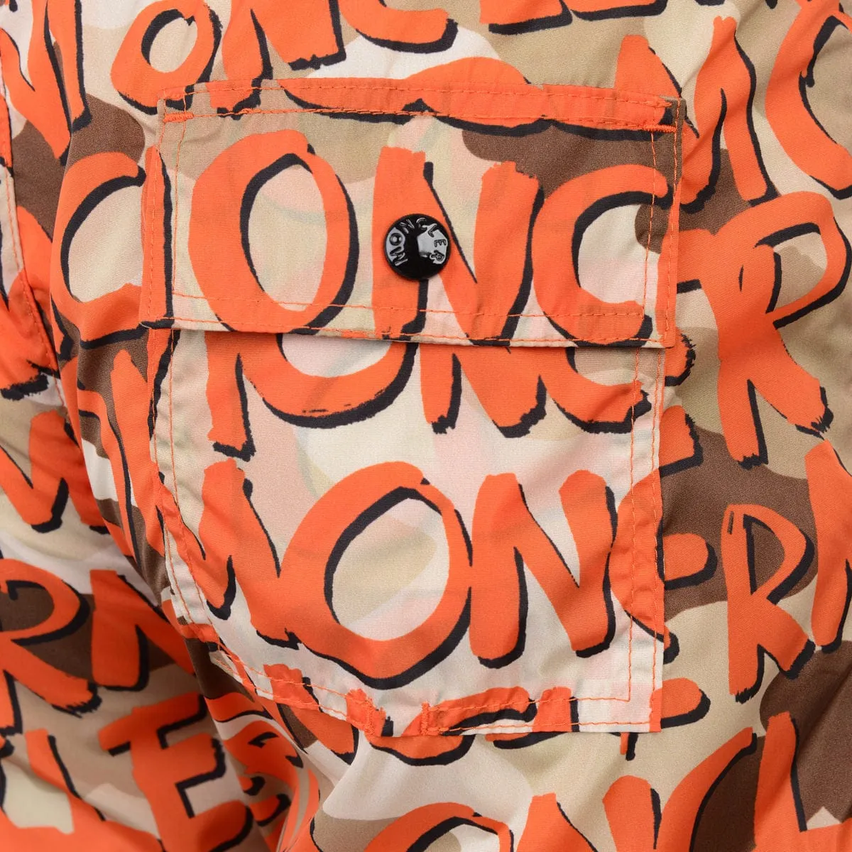 Moncler Enfant Jungen Logo Print Badeshorts