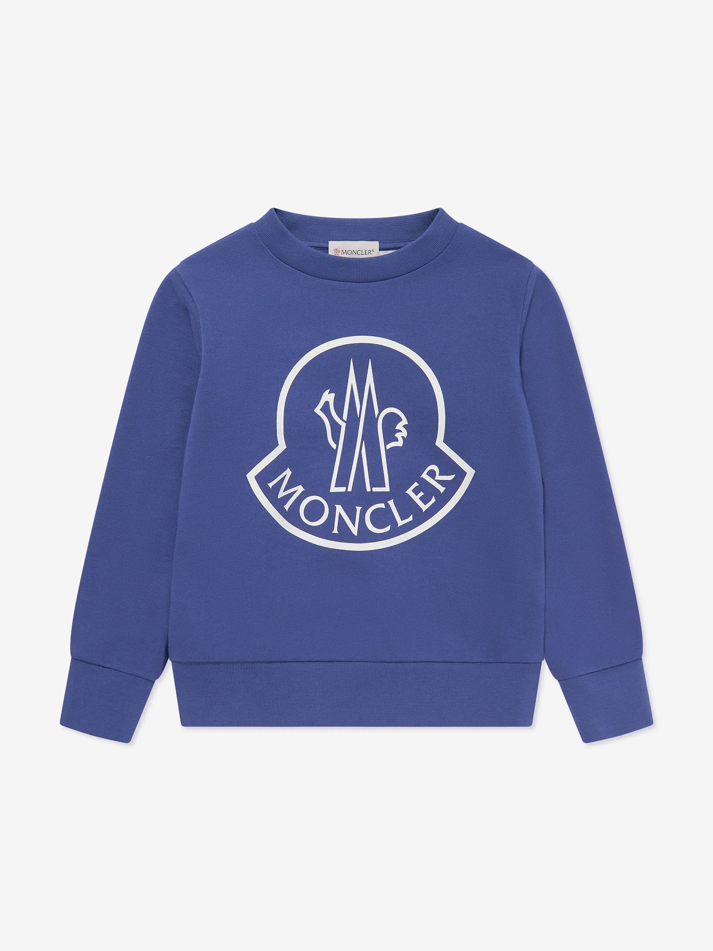 Moncler Enfant Jungen Logo-Sweatshirt in Blau