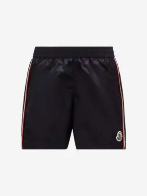 Moncler Enfant Jungen Logo Badehose in Marine
