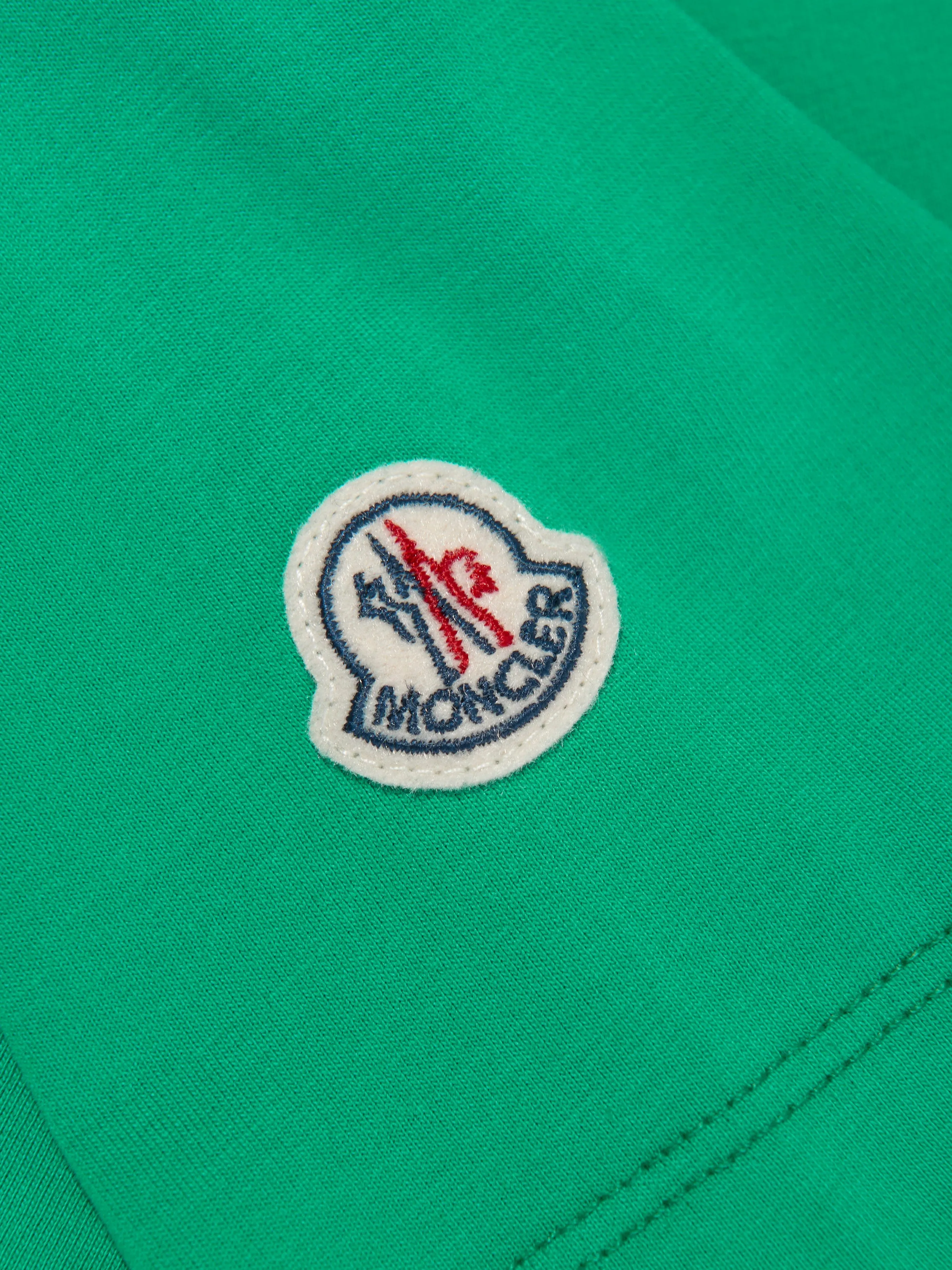 Moncler Enfant Jungen Logo T-Shirt in Grün