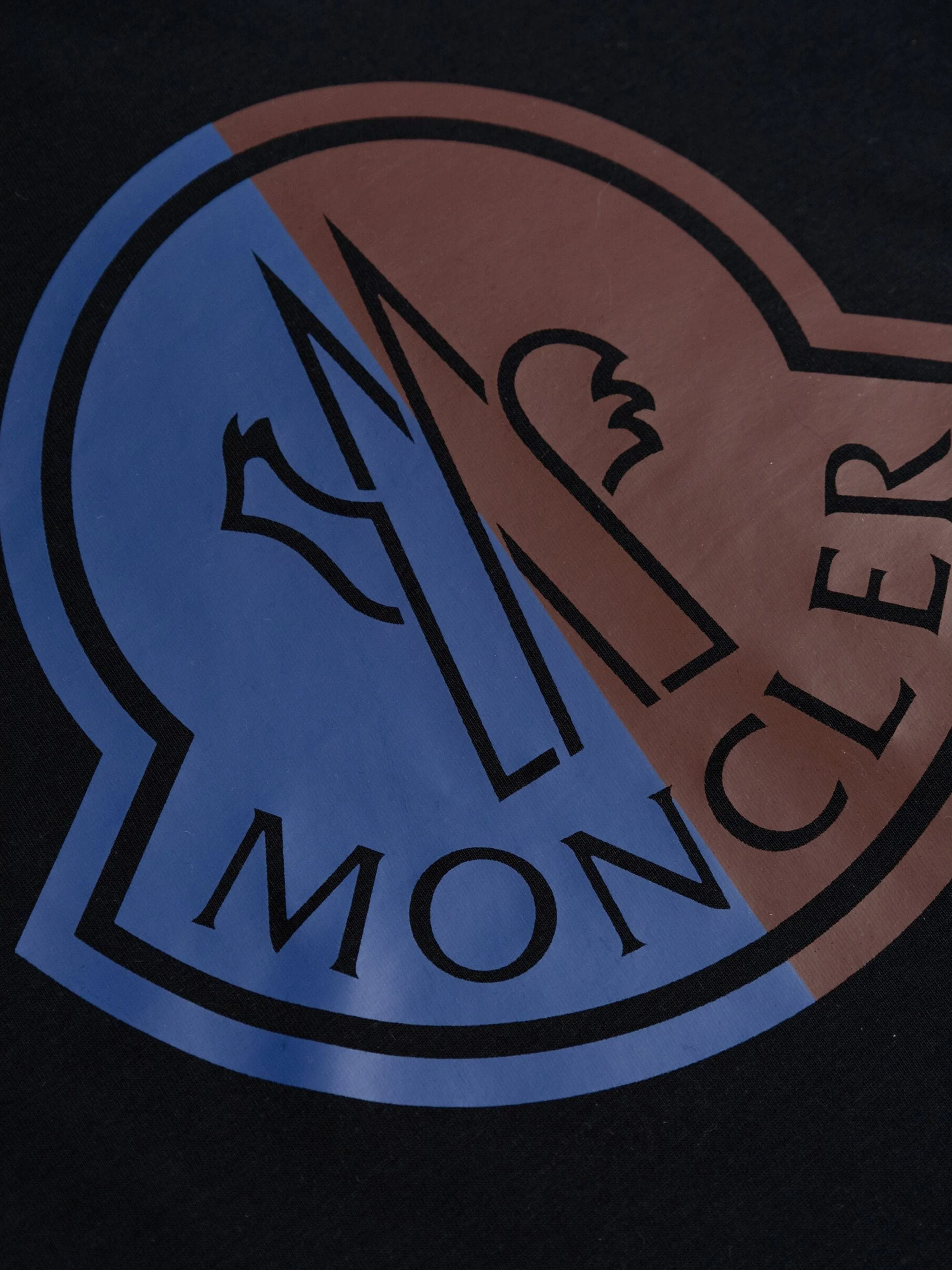 Moncler Enfant Jungen Logo T-Shirt in Marineblau