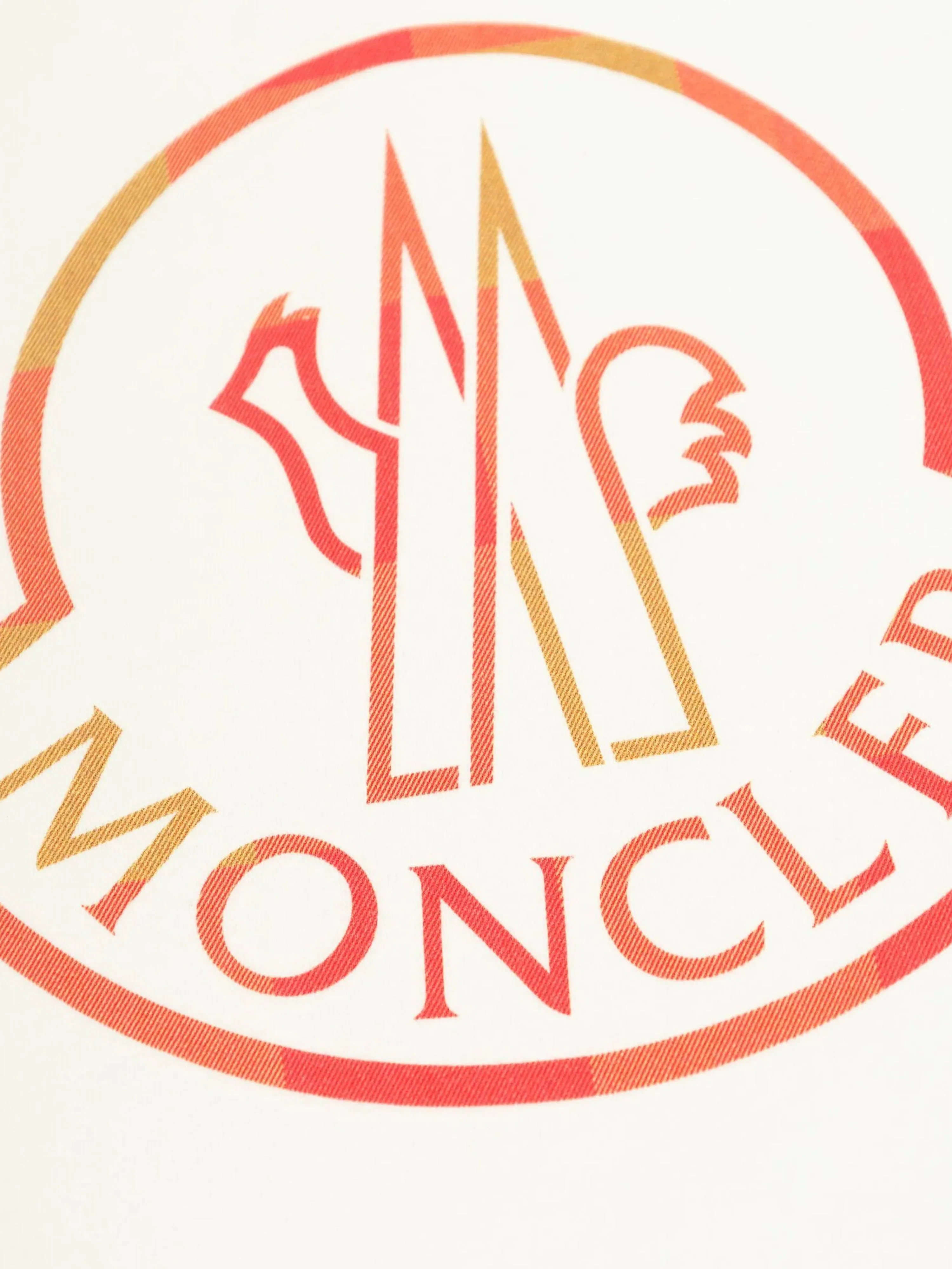 Moncler Enfant Jungen Logo T-Shirt in Weiß