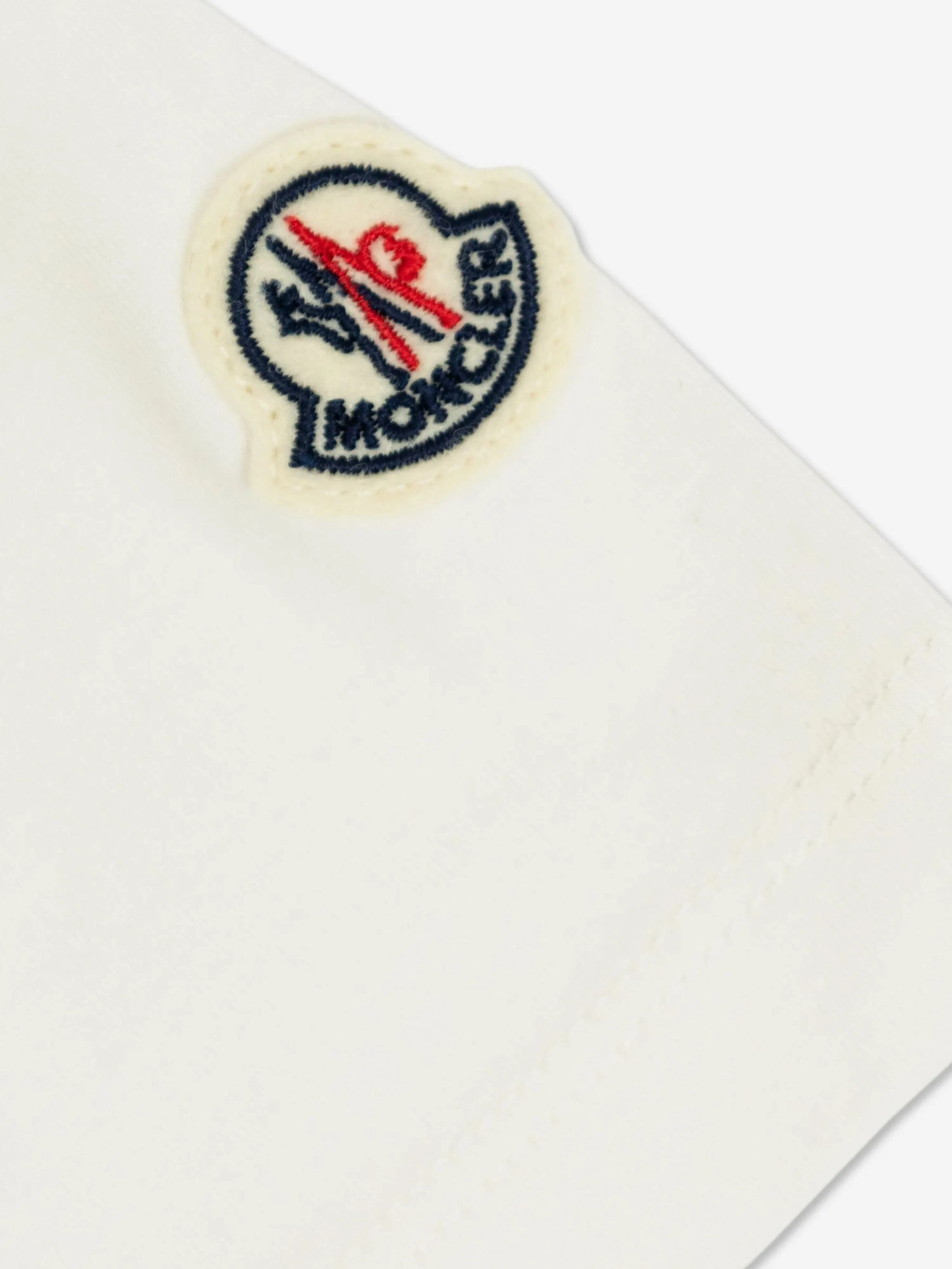 Moncler Enfant Jungen Logo T-Shirt in Weiß
